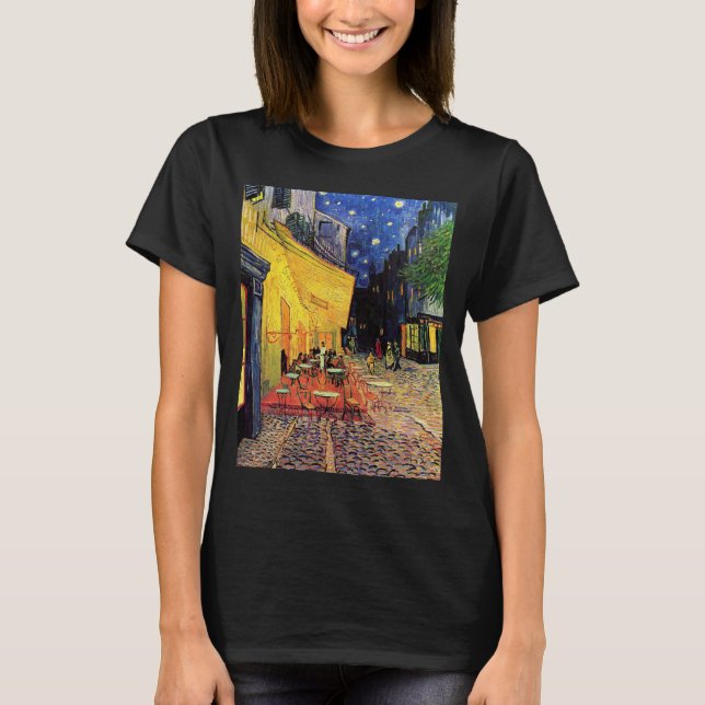 Camiseta Cafe Terrace de noche por Vincent van Gogh (Anverso)