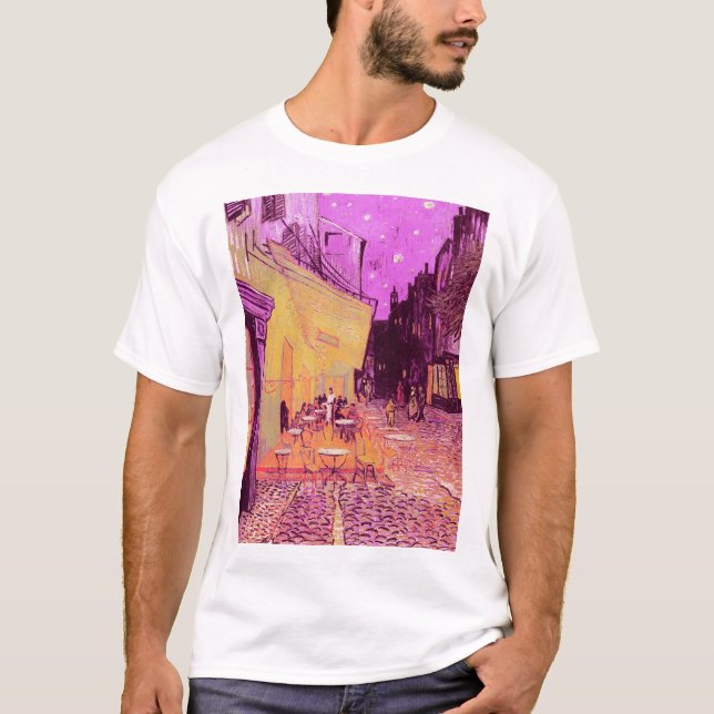 Camiseta Café Terrace de noche por Vincent van Gogh (Anverso)