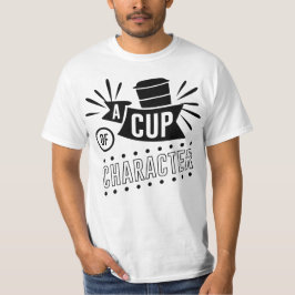 Camiseta Café, una copa de personaje