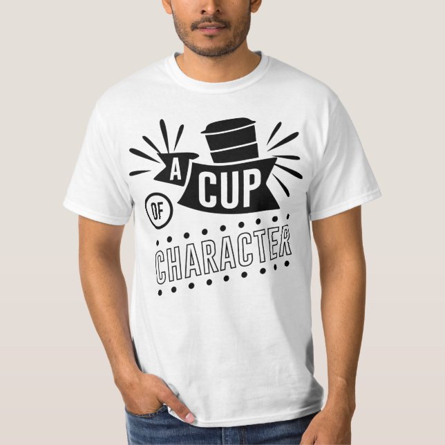 Camiseta Café, una copa de personaje (Anverso)