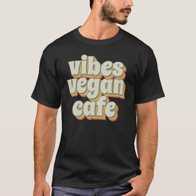 Camiseta Café Vegano Groovy Vibes (Anverso)