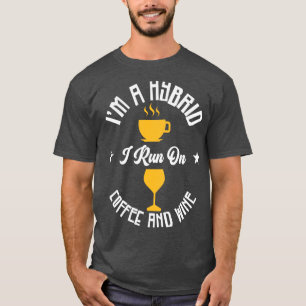 Camiseta Café Vino Híbrido Alcohol Café Adicto