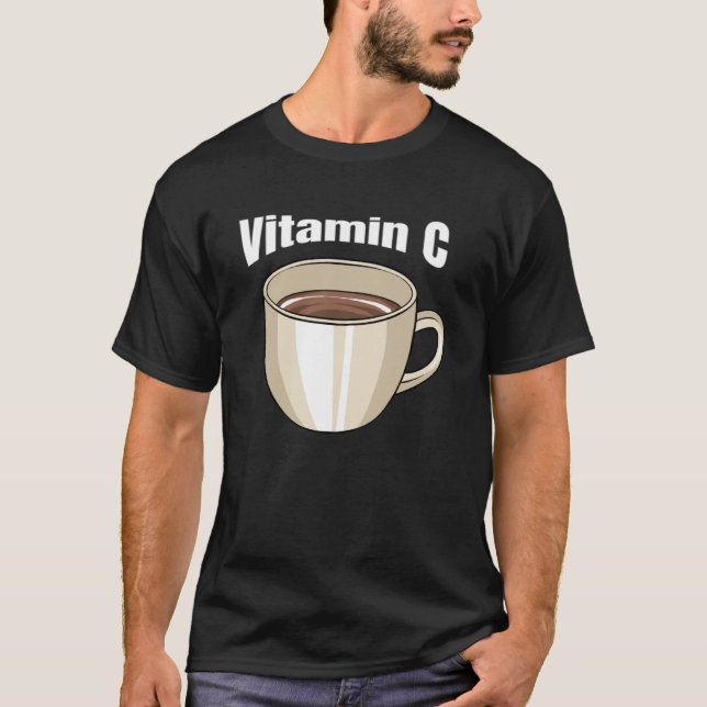 Camiseta Café Vitamina C Cafe Bebida Cafetería Café Dr. (Anverso)