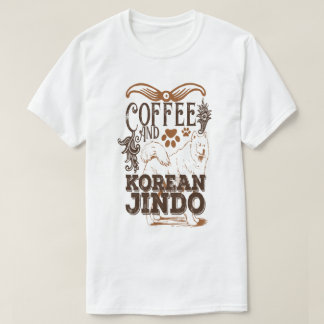 Camiseta Café y Amante de Perro Divertido Korean Jindo