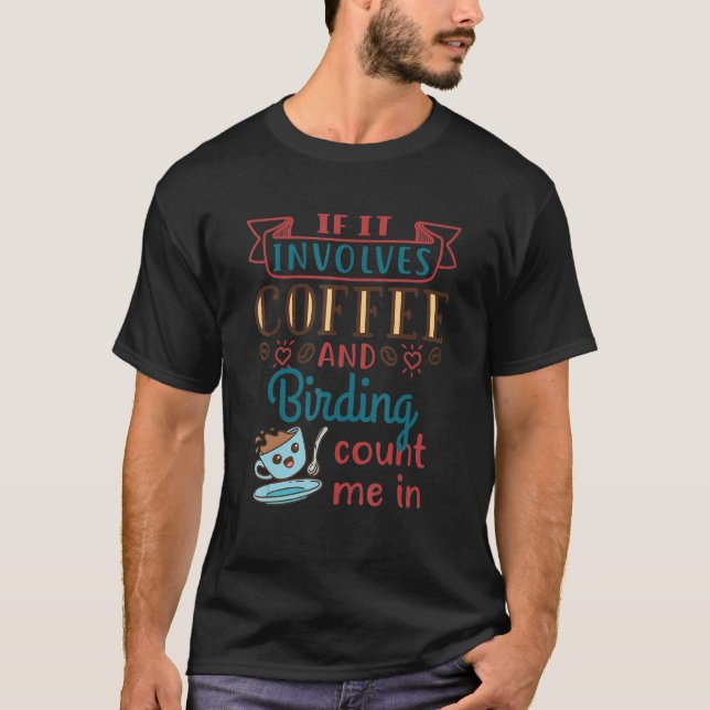 Camiseta Café y avistamiento de aves (Anverso)