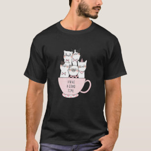 Camiseta Café y Baristas en el buen momento de los gatos