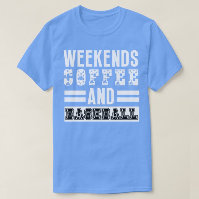 Camiseta Café y béisbol de fines de semana 20 (Diseño del anverso)