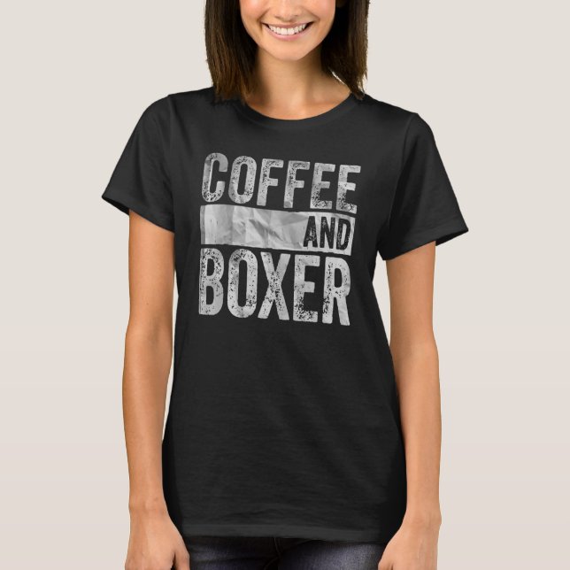 Camiseta Café Y Boxer 1 Del Propietario Del Mascota De Tela (Anverso)
