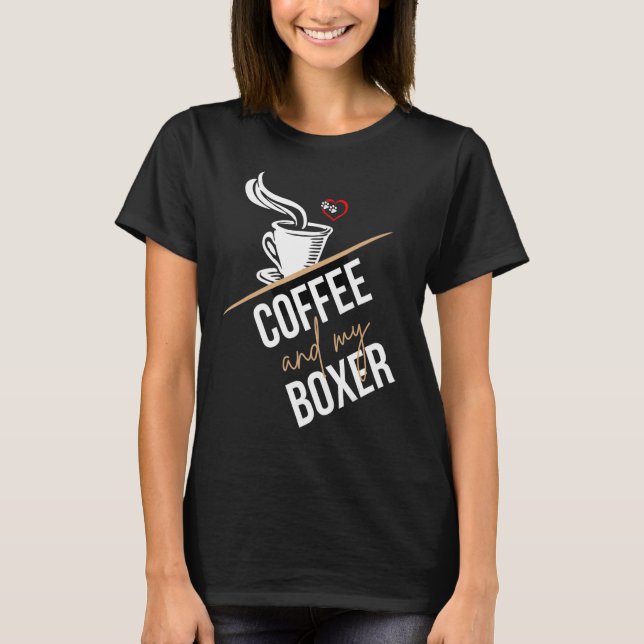 Camiseta Café y Boxer Caffeine Perro Mamá o Papá (Anverso)