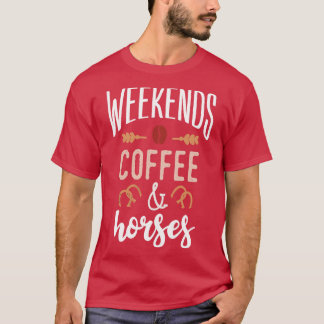 Camiseta Café y caballos de fin de semana