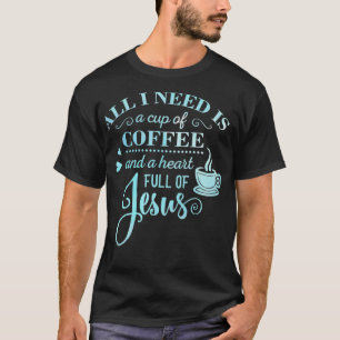 Camiseta Café Y Cafeína Jesús Religioso Cristiano