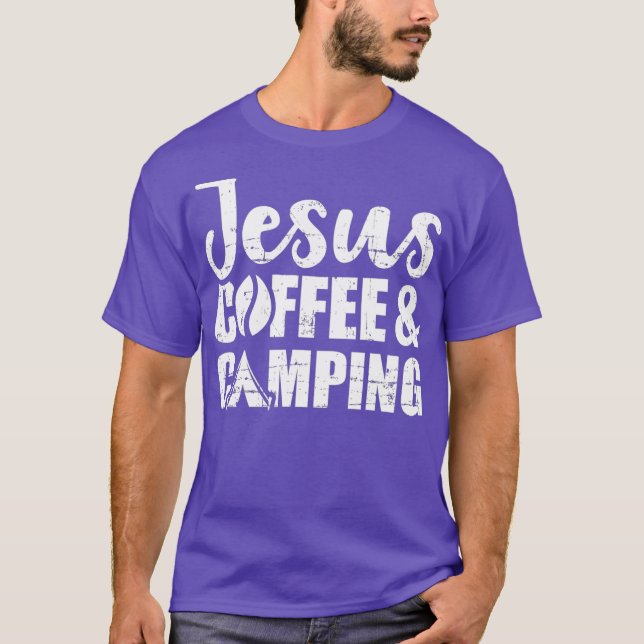 Camiseta Café y camping de Jesús (Anverso)
