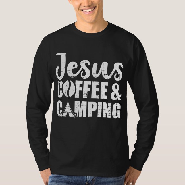 Camiseta Café y camping de Jesús (Anverso)