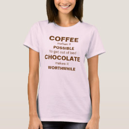 Camiseta CAFÉ y chocolate