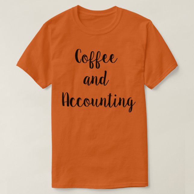 Camiseta Café y contabilidad (Diseño del anverso)