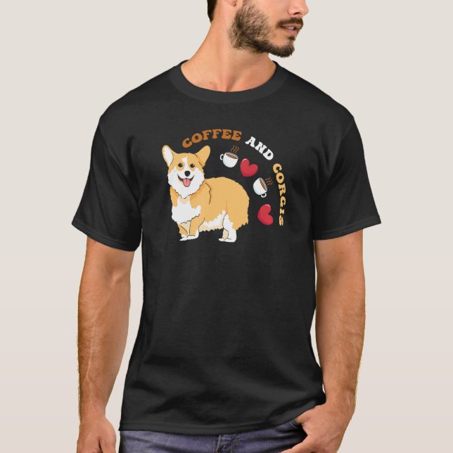 Camiseta Café y Corgis (Anverso)