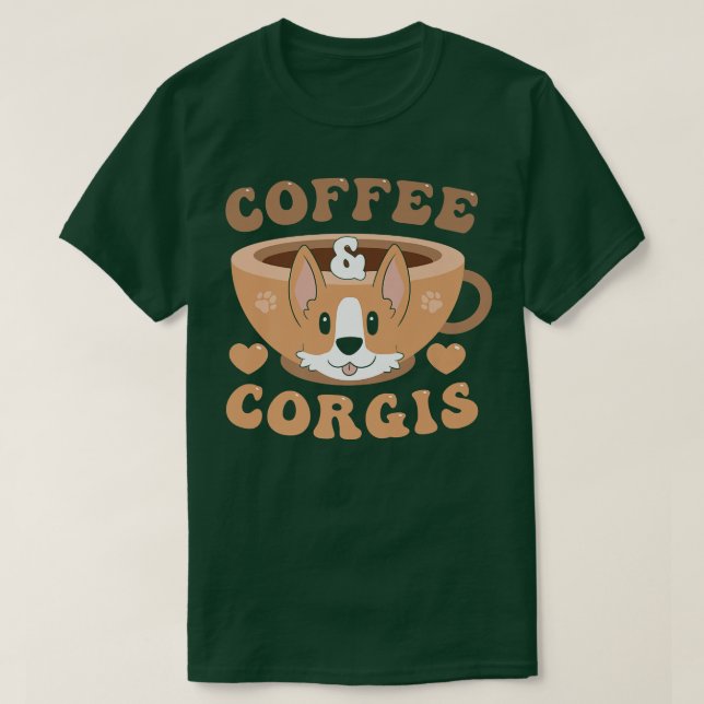 Camiseta Café Y Corgis117 (Diseño del anverso)