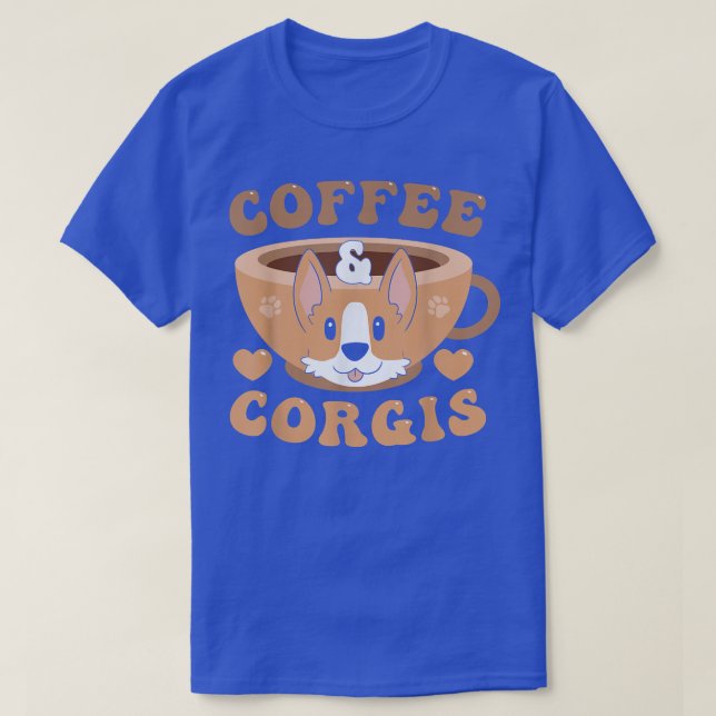 Camiseta Café Y Corgis -160 (Diseño del anverso)
