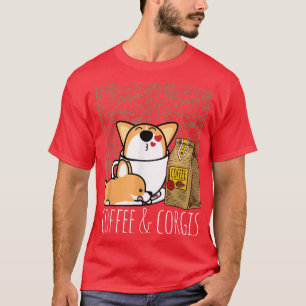 Camiseta Café y Corgis Pembroke Café de perro Corgi galés