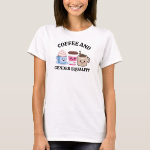 Camiseta Café y derechos LGBTQ: Orgullo gay Igualdad de gén