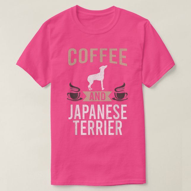Camiseta Café y el amante del perro del terror japonés (Diseño del anverso)