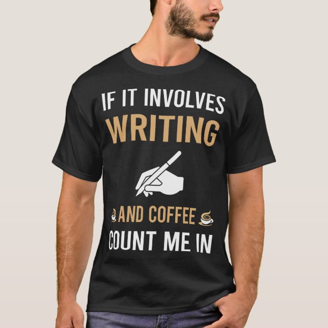 Camiseta Café y Escritor Escritor (Anverso)