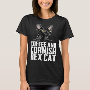 Camiseta Café y gato cornish rex