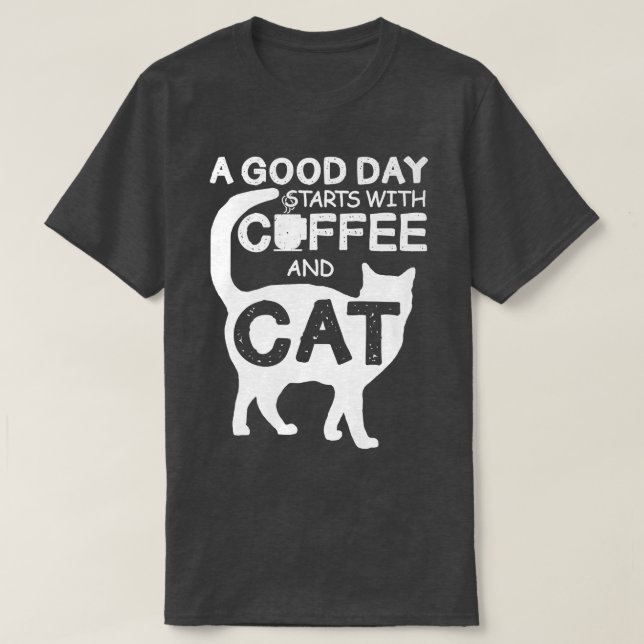 Camiseta Café Y Gatos Mejor Padres De Papá Gato Día Espress (Diseño del anverso)