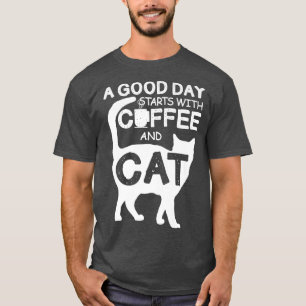 Camiseta Café Y Gatos Mejor Padres De Papá Gato Día Espress