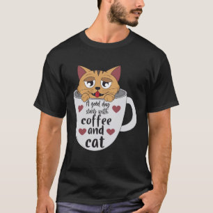Camiseta café y gatos Mocha espresso cappuccino breakfa
