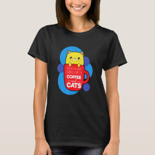 Camiseta café y gatos Mocha espresso capuchino divertido br