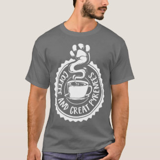 Camiseta Café y gran perro de montaña de los Pirineos