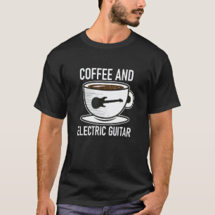 Camiseta Café y guitarra eléctrica