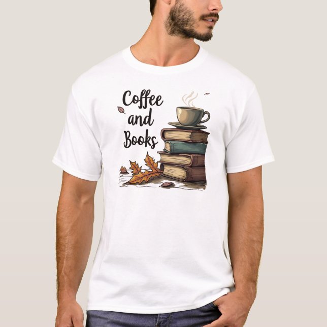 Camiseta Café y libros - Pareja perfecta (Anverso)