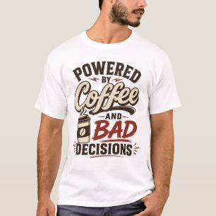 Camiseta Café y malas decisiones Vintage Retro Amor por el