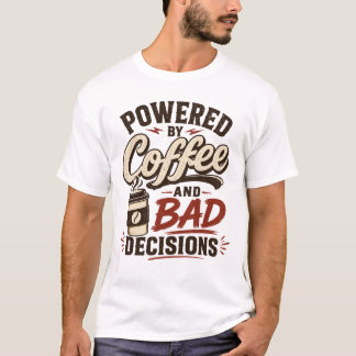 Camiseta Café y malas decisiones Vintage Retro Amor por el