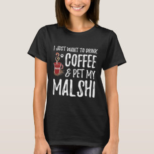 Camiseta Café y Malshi para Mal shi Dog Mom