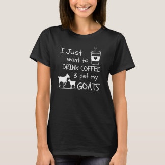 Camiseta café y mascota mis cabras