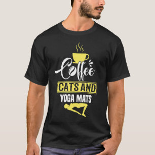 Camiseta Café y mate de yoga, diseño familiar muy bonito