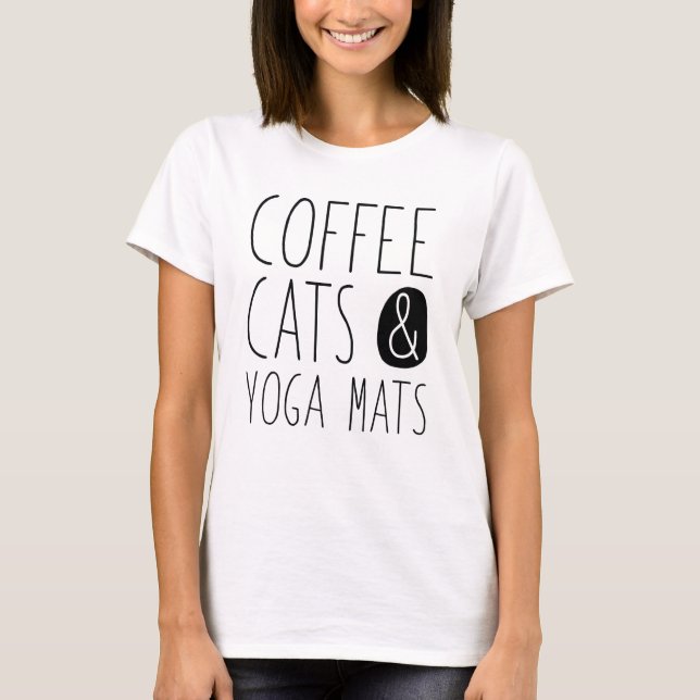Camiseta Café Y Mates De Yoga (Anverso)