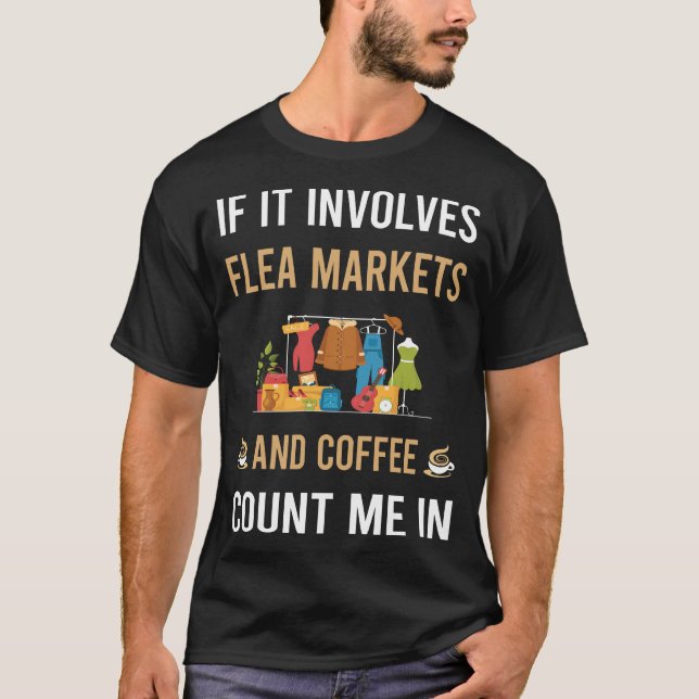 Camiseta Café y Mercado de Pulgas (Anverso)