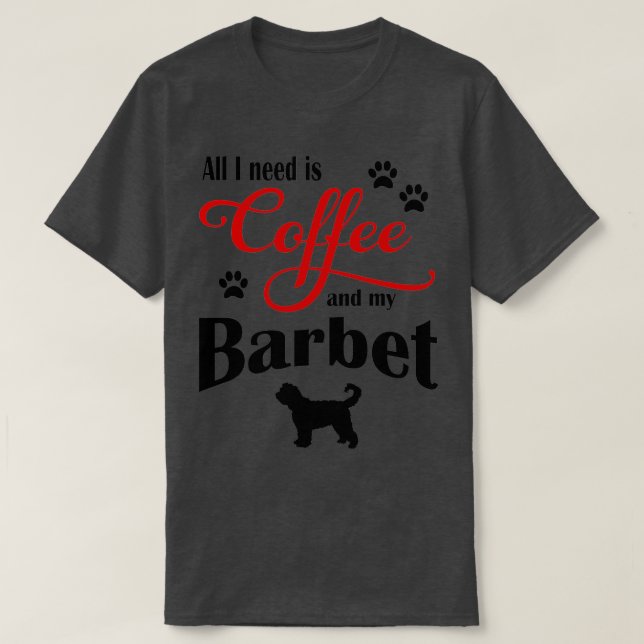 Camiseta Café y mi Barbet (Diseño del anverso)