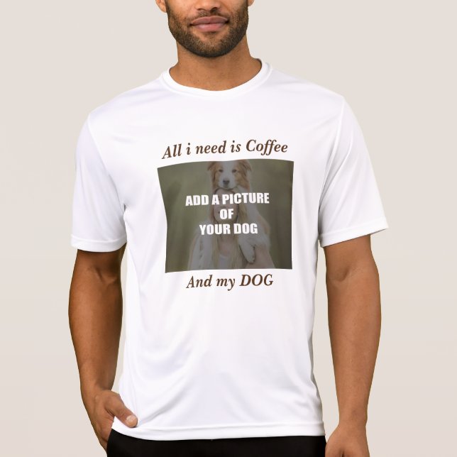 Camiseta Café y mi Cojín decorativo de perro (Anverso)