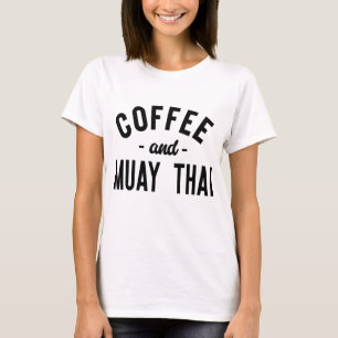 Camiseta Café Y Muay Thai - Gracioso Luchador De Artes Marc