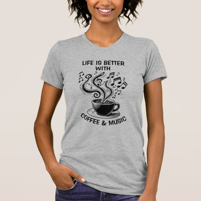 Camiseta Café y Música (Anverso)