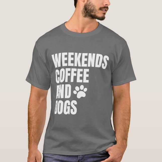 Camiseta Café y niño de la familia Dogs los fines de semana (Anverso)