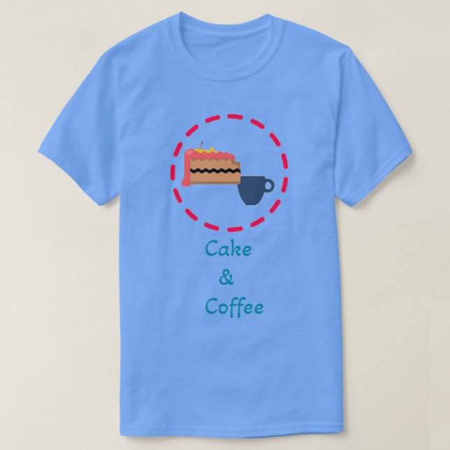 Camiseta Café y pastel (Diseño del anverso)