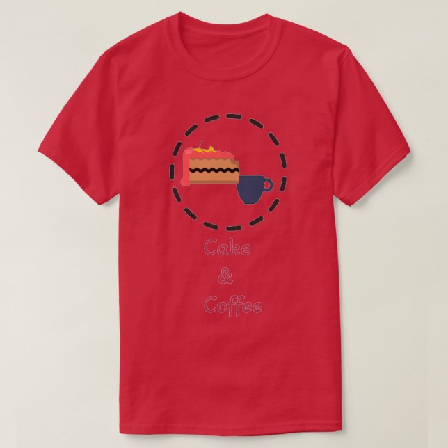 Camiseta Café y pastel 1 (Diseño del anverso)