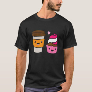 Camiseta Café Y Pastel De Comida Par De Amo Pastel Y Café