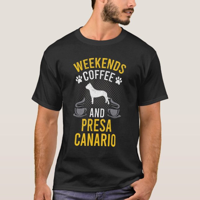 Camiseta Café Y Perro Presa Canario (Anverso)